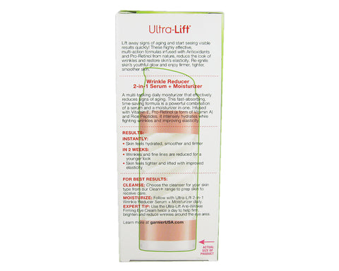 Garnier Skin Active Ultra-Lift Wrinkle Reducer 2-in-1 Serum & Moisturizer