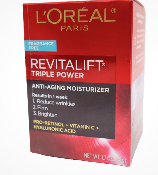 L'Oreal Revitalift Triple Power Intensive Anti-Aging Day Cream Moisturizer Day Fragrance Free